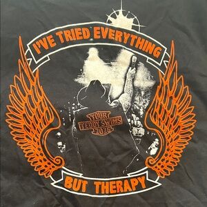 Teddy Swims VIP T-shirt 2025 "I've Tried Everything But Therapy" tour 🎶 🖤🧡